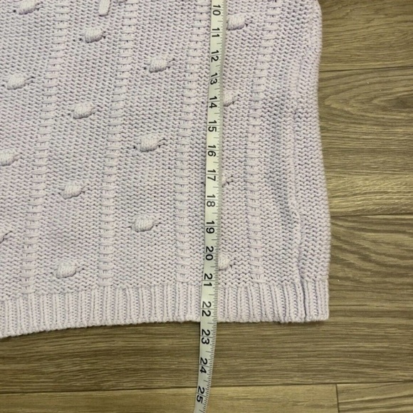 NEW Sandy Liang x Target Lilac Purple Pointelle Crochet Knit Pullover Sweater - Picture 7 of 9